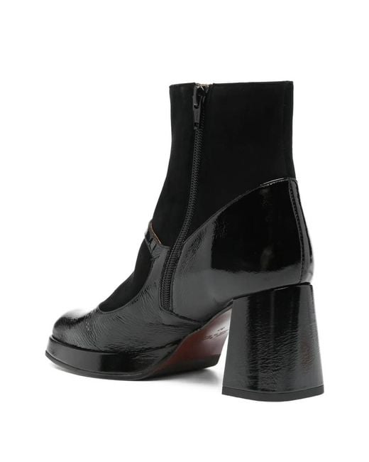 Chie Mihara Black Kabry Patent-Leather Ankle Boots