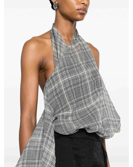 Coperni Gray Draped Sarouel Top