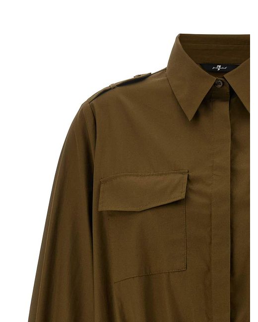 7 For All Mankind Green 'utility' Dress