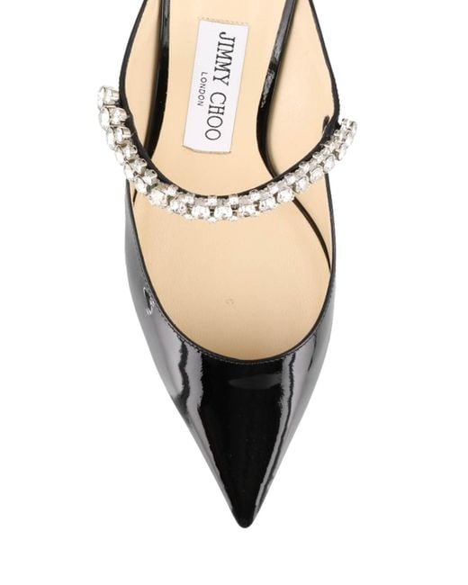 Jimmy Choo White Bing Patent Leather Slingbacks