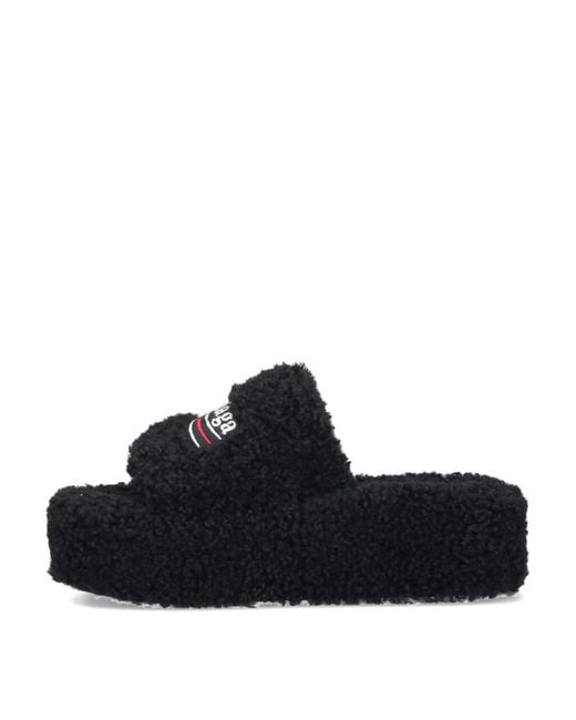 Balenciaga Black Slide Sandals