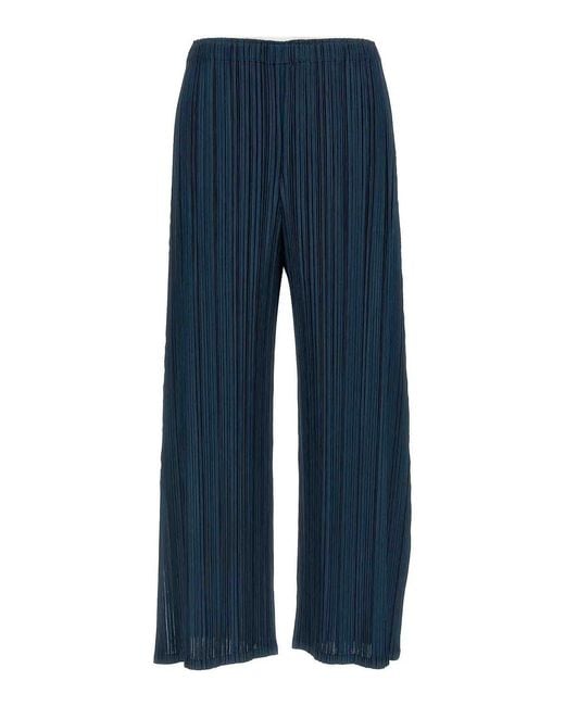 Pleats Please Issey Miyake Blue Mellow Pleats Pants