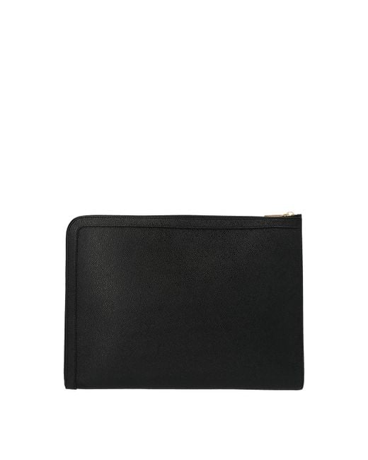 Thom Browne Black Gusset Folio Document Holder for men