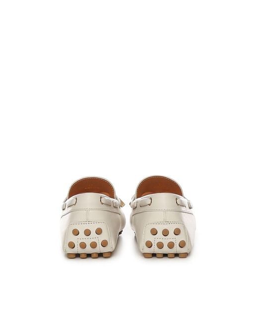 Tod's Natural Gommino Leather Loafer