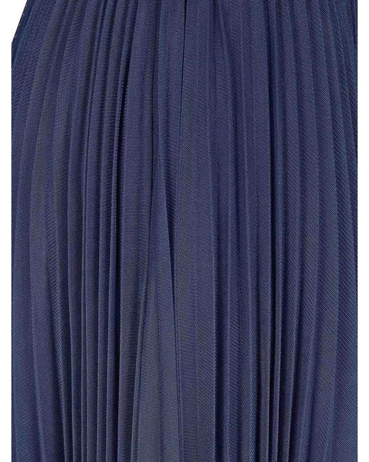 Fabiana Filippi Blue Tulle Plisse Skirt