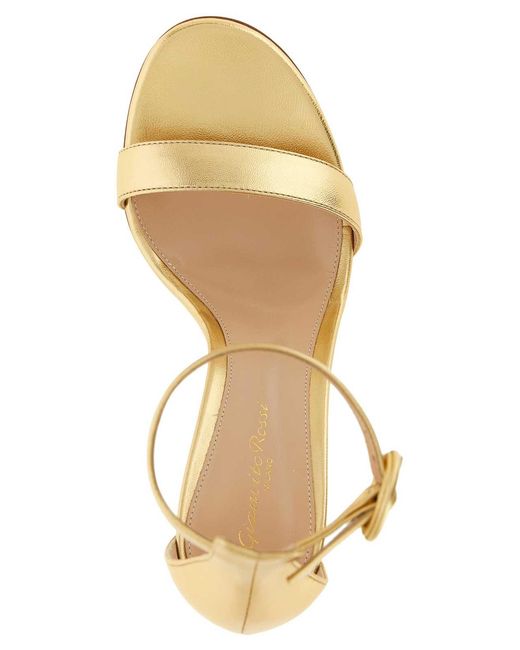 Gianvito Rossi Metallic Portofino Sandals
