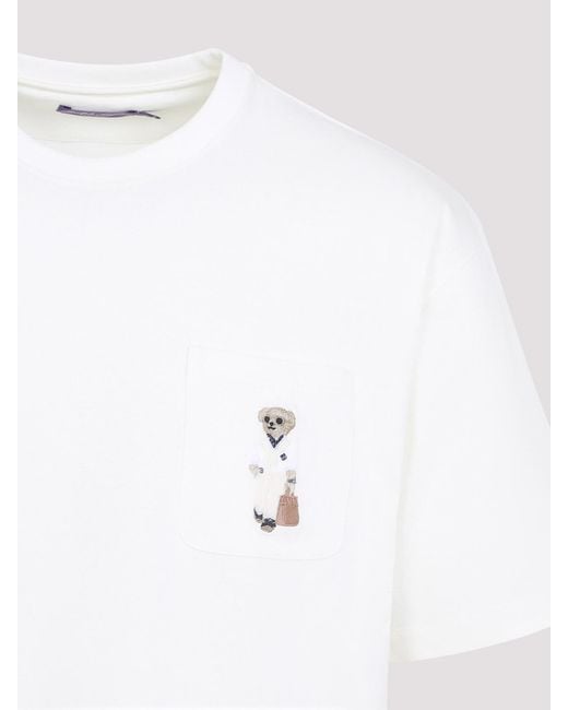 Ralph Lauren White Cotton T-Shirt for men