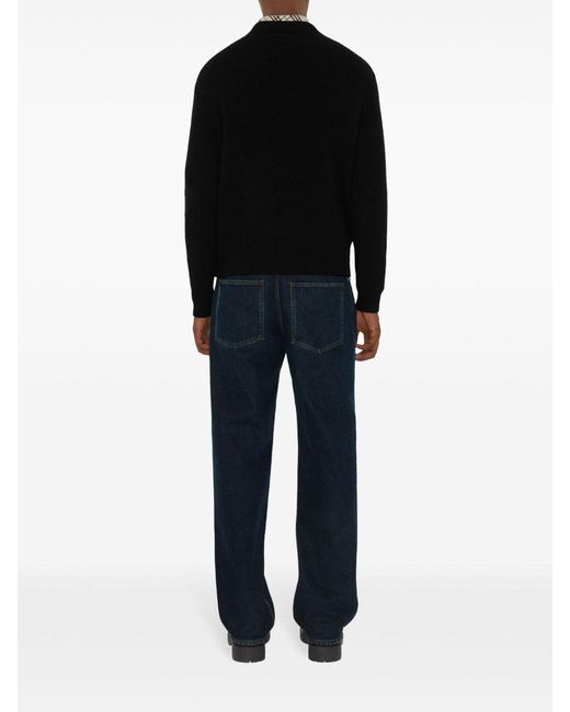 Burberry Black Wool Cashmere Sweater Ekd for men