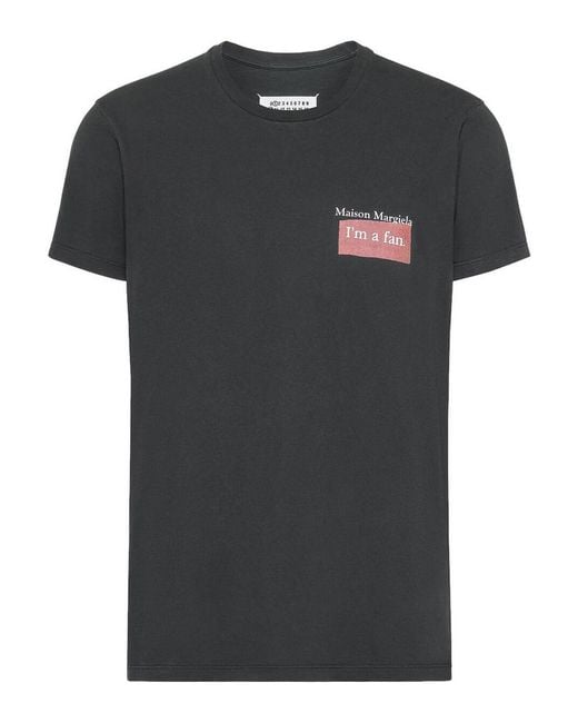 T-Shirt Con Toppa Con Logo di Maison Margiela in Black da Uomo