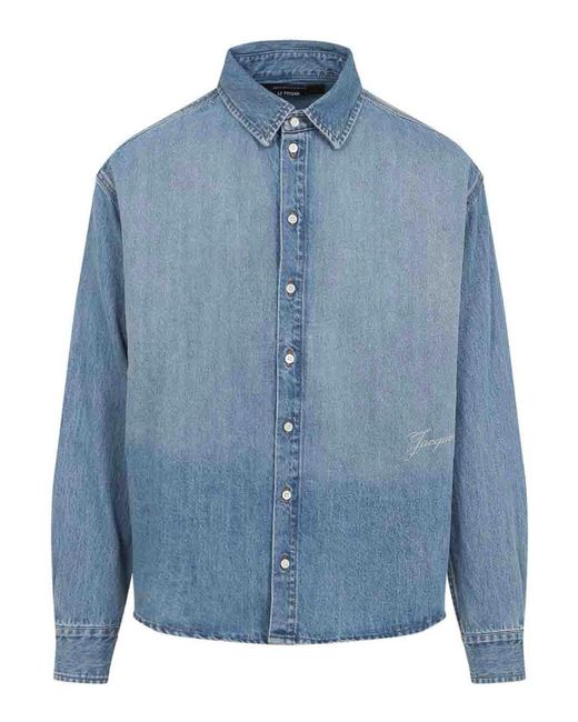 Jacquemus Blue Simon De-Nîmes Cotton Shirt for men