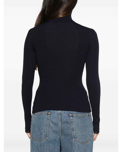 Elisabetta Franchi Blue Turtleneck