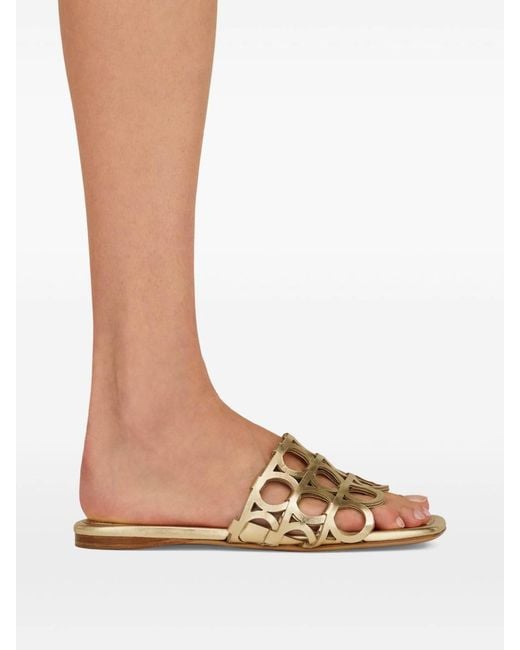 Ferragamo Metallic Sandals