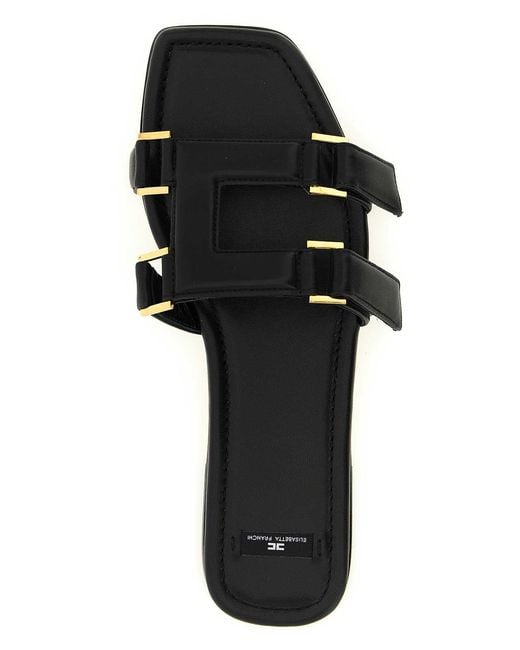 Elisabetta Franchi White Nappa Leather Sandals