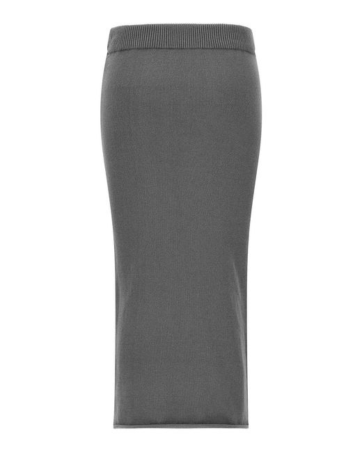 Entire studios Gray Raw Knit Skirt