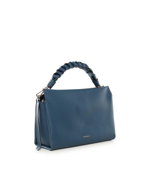 Coccinelle Blue Medium Boheme Leather Bag