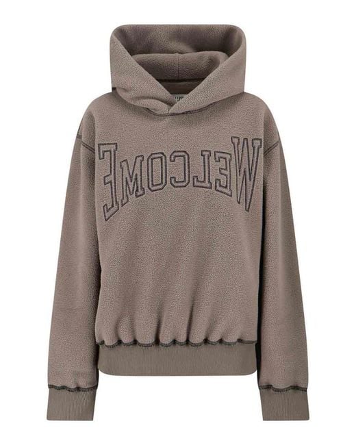 MM6 by Maison Margiela Gray Logo Hooded Sweatshirt