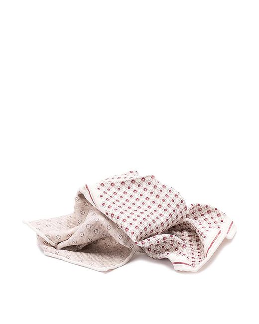 Brunello Cucinelli Pink Patterned Scarf for men