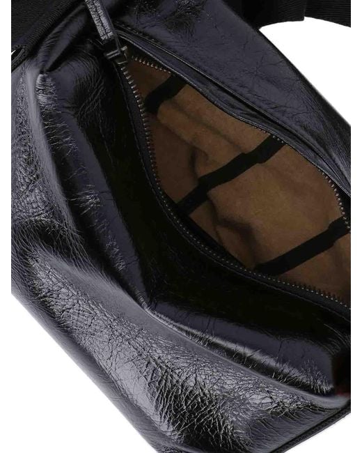 Uma Wang Black Logo Shoulder Bag