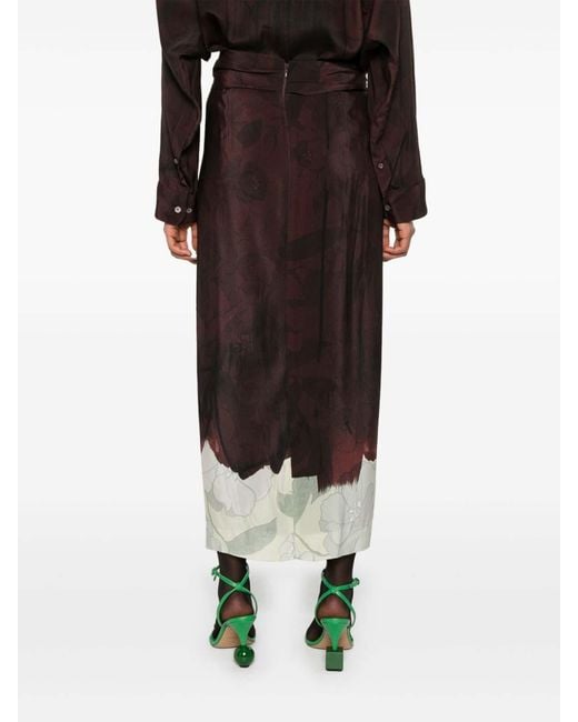 Dries Van Noten Brown Sidras Skirt