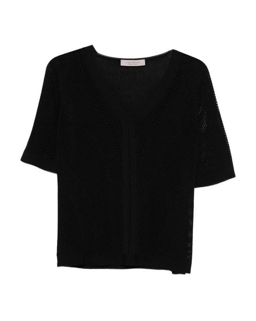 D. EXTERIOR Black Knitwear