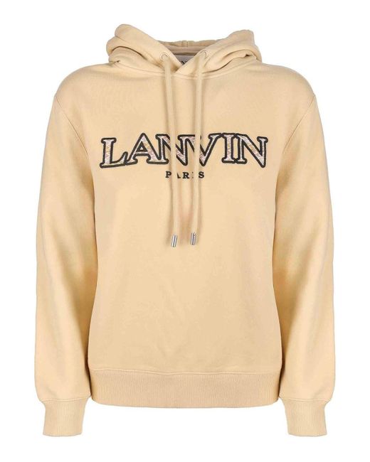 Lanvin Natural Sweatshirt With Hoodie