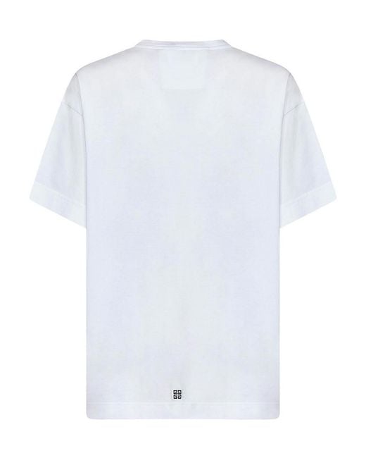 Givenchy White Crest Logo T-Shirt for men