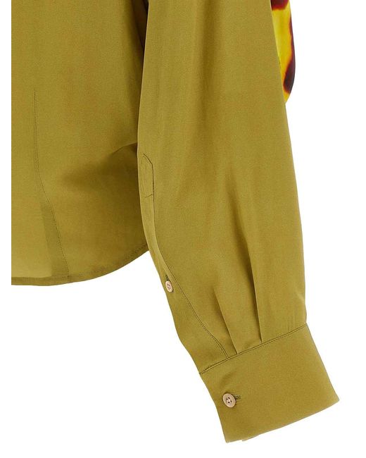 Dries Van Noten Yellow Printed Blouse