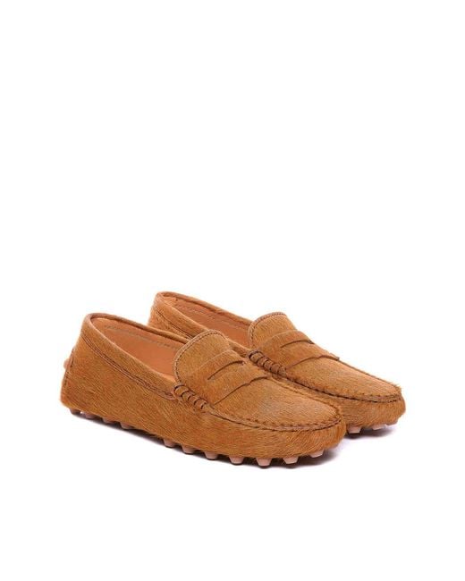 Tod's Brown Bubble Gommini Loafers