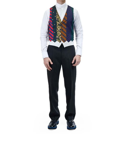 Moschino Blue Cravatte Gilet for men