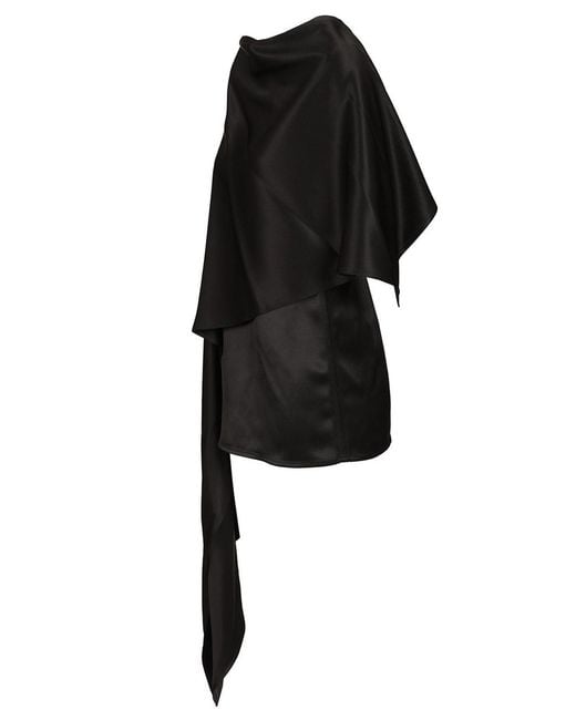 Bottega Veneta Black Silk Satin Top