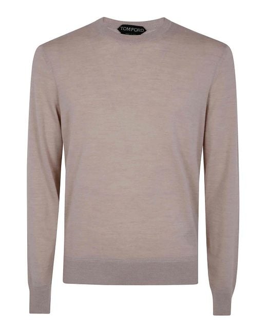Tom Ford Brown Knitwear Crew Neck Knitted for men