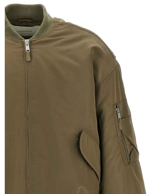 Entire studios Green Broad Bomber Jacket for men