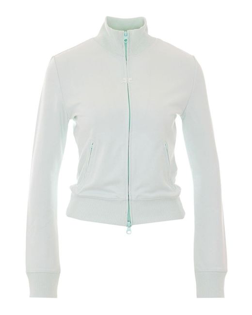 Courreges White Light Mint Signature Track Jacket