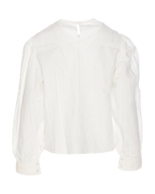Isabel Marant White Valmira Shirt