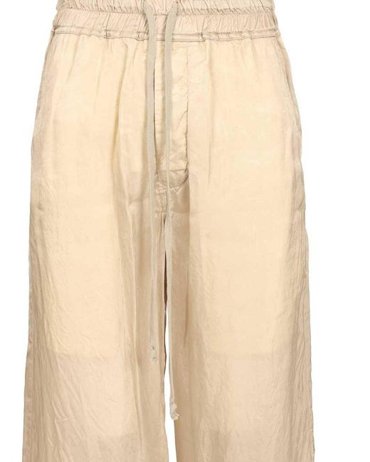 Rick Owens Natural Dietrich Drawstring Trousers