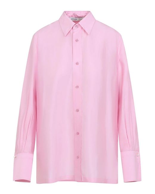 Carven Pink Silk Shirt