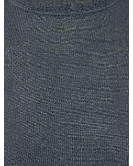 Fedeli Gray Crew Neck T-Shirt for men