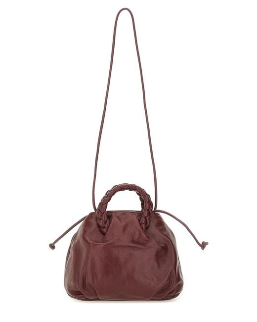 Hereu Red Bombon Supple Shiny Medium Bag