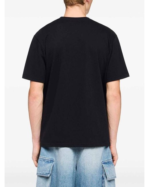 J.W. Anderson Black Logo-Embroidered T-Shirt for men