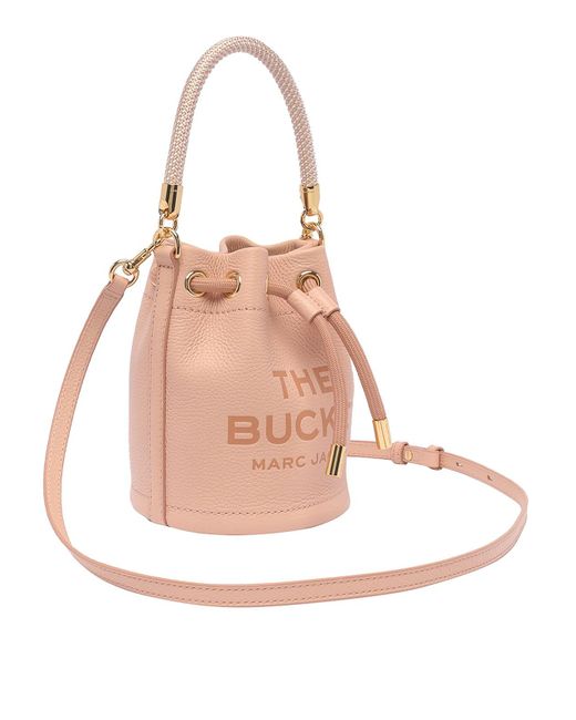Marc Jacobs Pink Leather Microl Bucket Bag