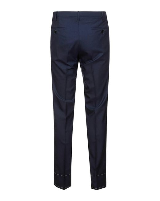 Rota Blue Virgin Wool Pants for men