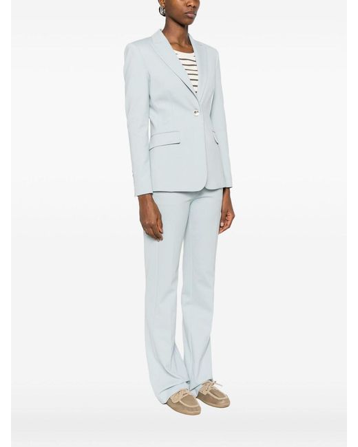 Pinko Blue Blazer With Peak Lapels