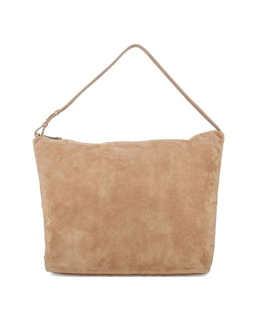 Emporio Armani White Leather Xl Hobo Bag