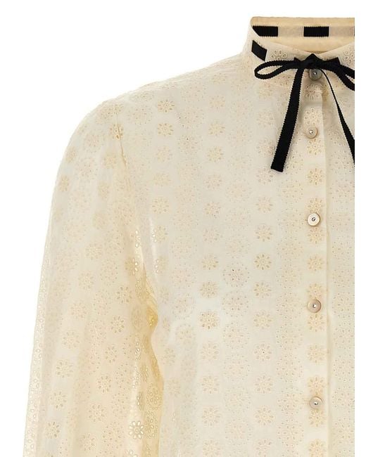 Valentino Garavani White Shirt Sangallo