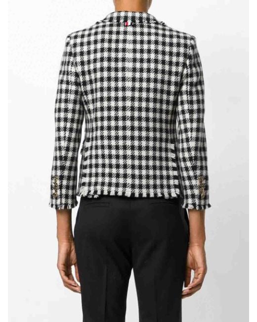 Thom Browne Black Jacket Check