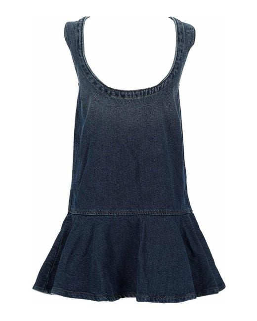 Ganni Blue Miniabito