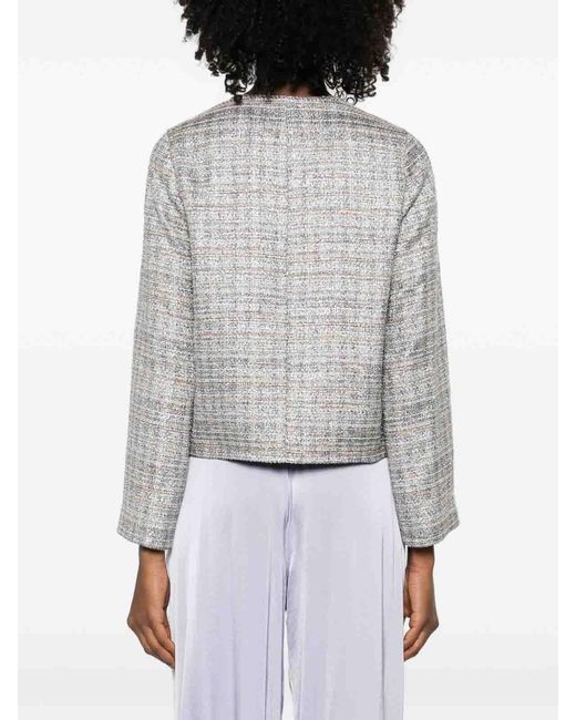 Forte_forte White And Fringed Tweed Jacket