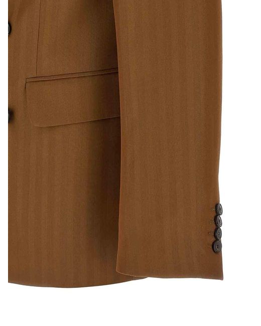 Dries Van Noten Brown Barry Blazer for men