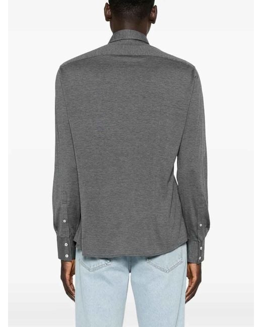 Brunello Cucinelli Gray Shirt for men