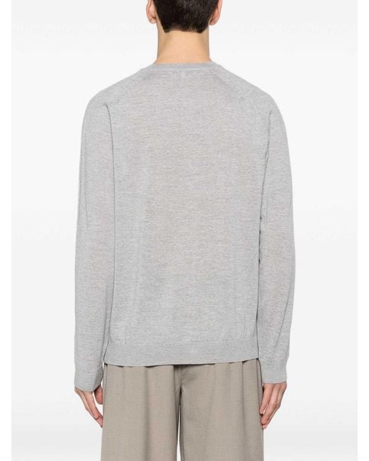 Maison Kitsuné Gray Fox Head Wool Cardigan for men